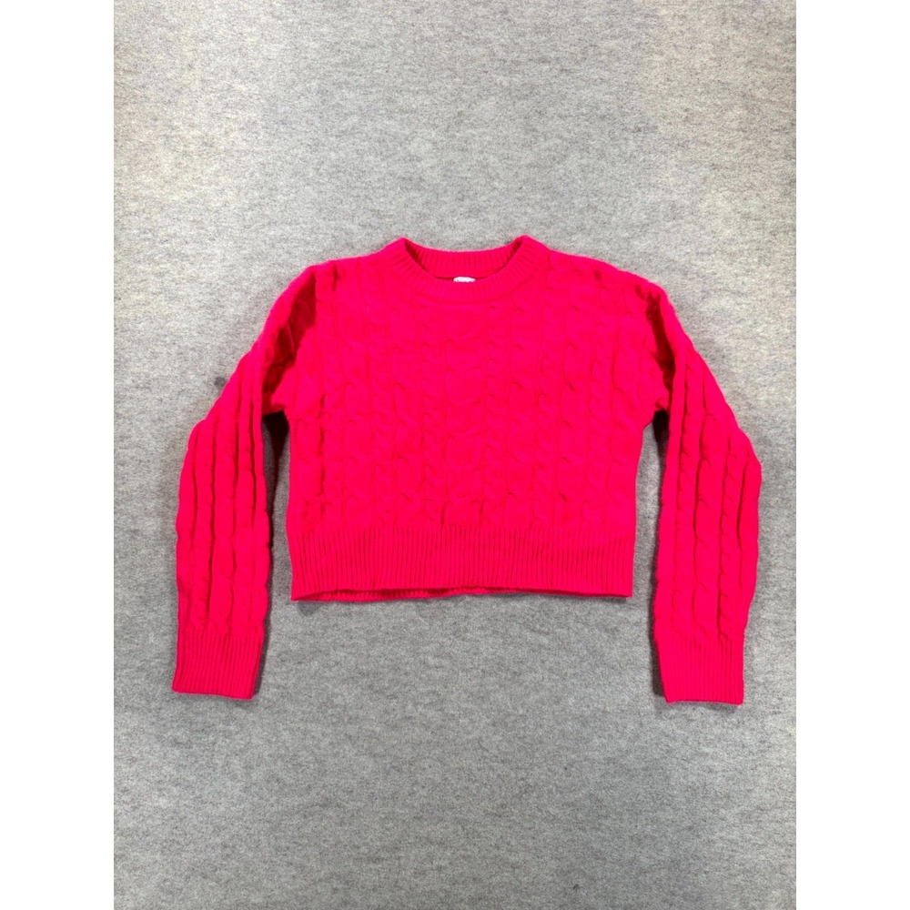 A New Day Sweater Womens Small Hot Pink Cable Knitted Long Sleeve Pullover